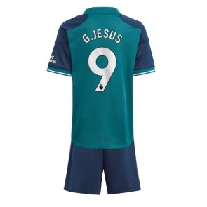 Lacne Dětský Futbalové dres Arsenal Gabriel Jesus #9 2023-24 Krátky Rukáv - Tretina (+ trenírky)